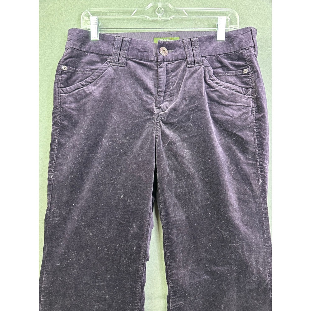 Eddie Bauer Purple Corduroy Pants Women Wide Leg Velvet Texture Trousers size 10 - Picture 10 of 16